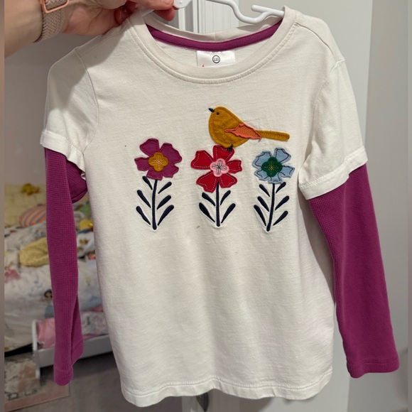 Hanna Andersson Other - Hanna andersson Long Sleeve Shirt with Bird and Flower Design 6/7